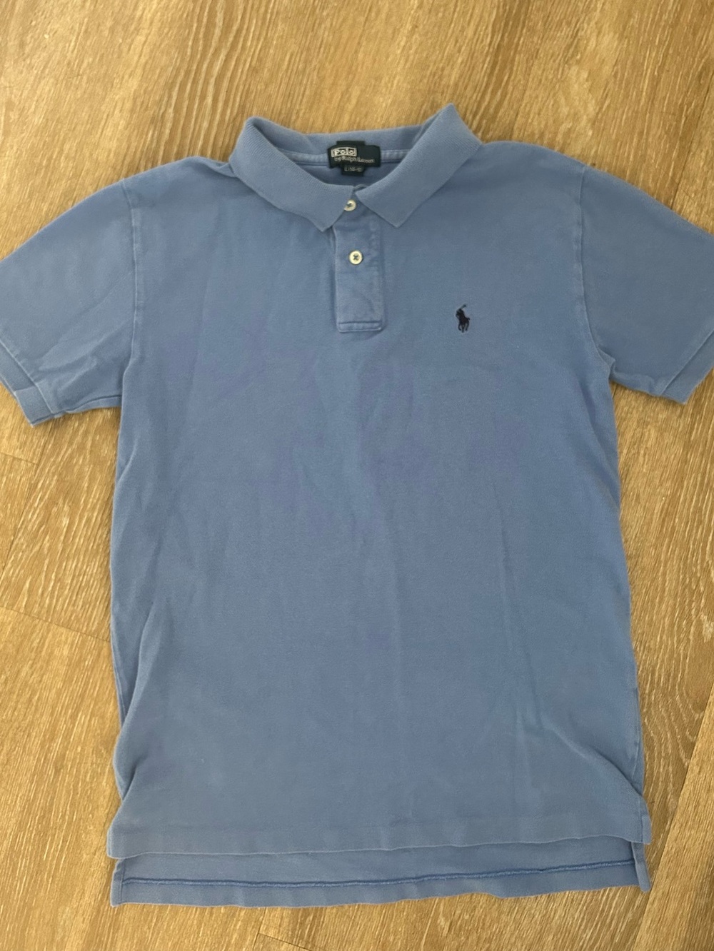 Polo by Ralph Lauren Shirt Boys Blue with Navy Horse Logo L 14-16